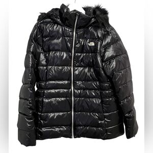 The North Face Glossy Black Puffer Coat

Measures 24 inches across the chest